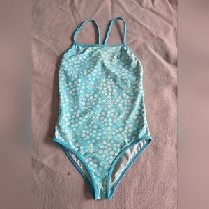 Aqua Polka Dot One-Piece Swimsuit